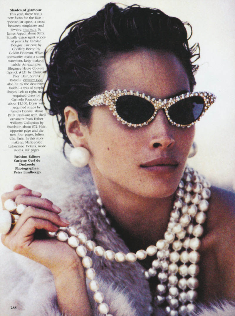 Christy Turlington featured in Star Turns, December 1989