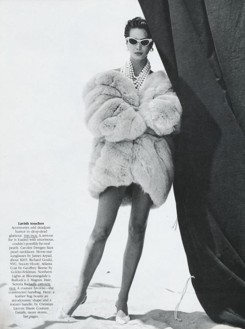 Christy Turlington featured in Star Turns, December 1989