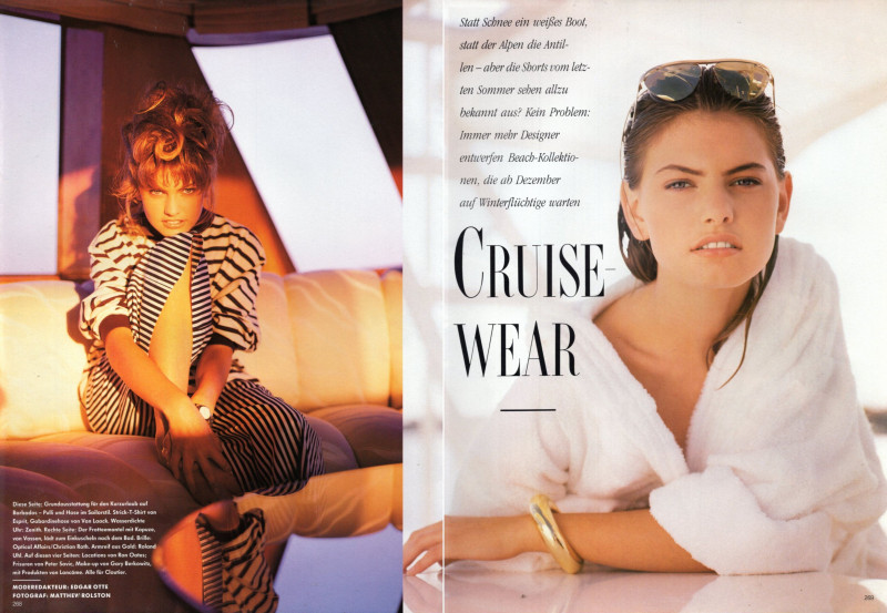 Gretha Cavazzoni featured in Cruise Wear, December 1989