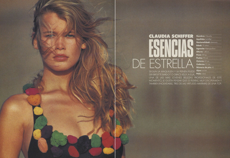 Claudia Schiffer featured in Claudia Schiffer Esencias De Estrella, August 1990