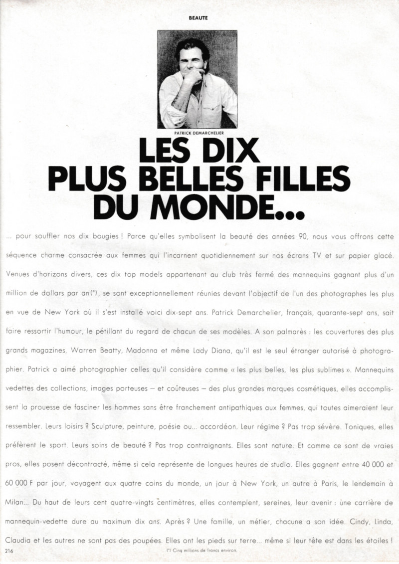 Les dix plus belles filles du monde..., December 1990