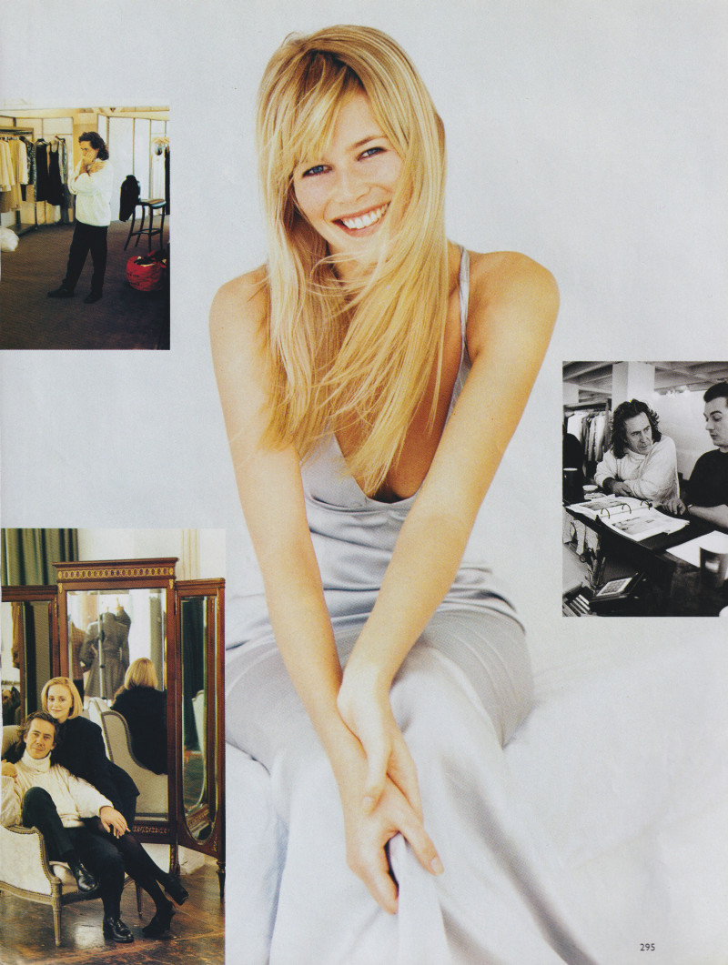 Claudia Schiffer featured in The Extraordinary Spring of Richard Tyler, March 1995