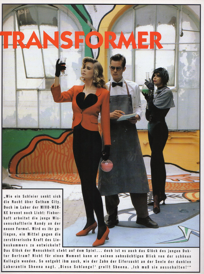 Claudia Schiffer featured in Transformer, September 1989