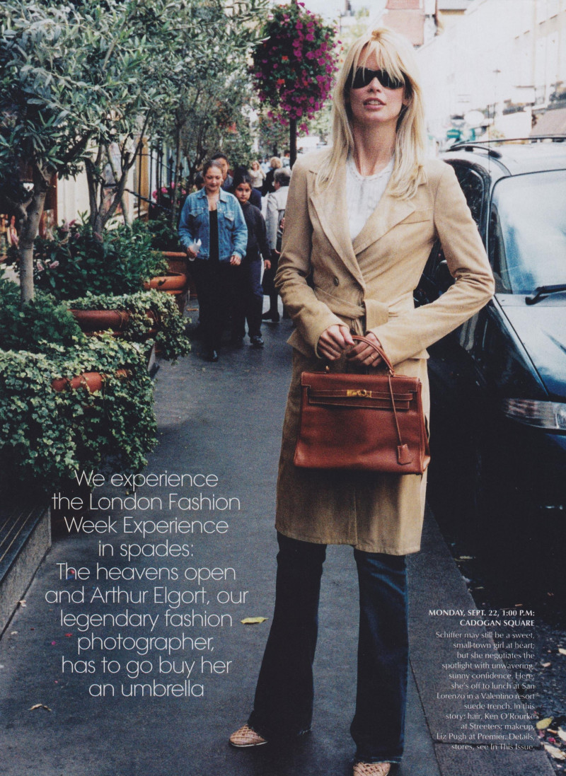 Claudia Schiffer featured in London Underground, January 2004