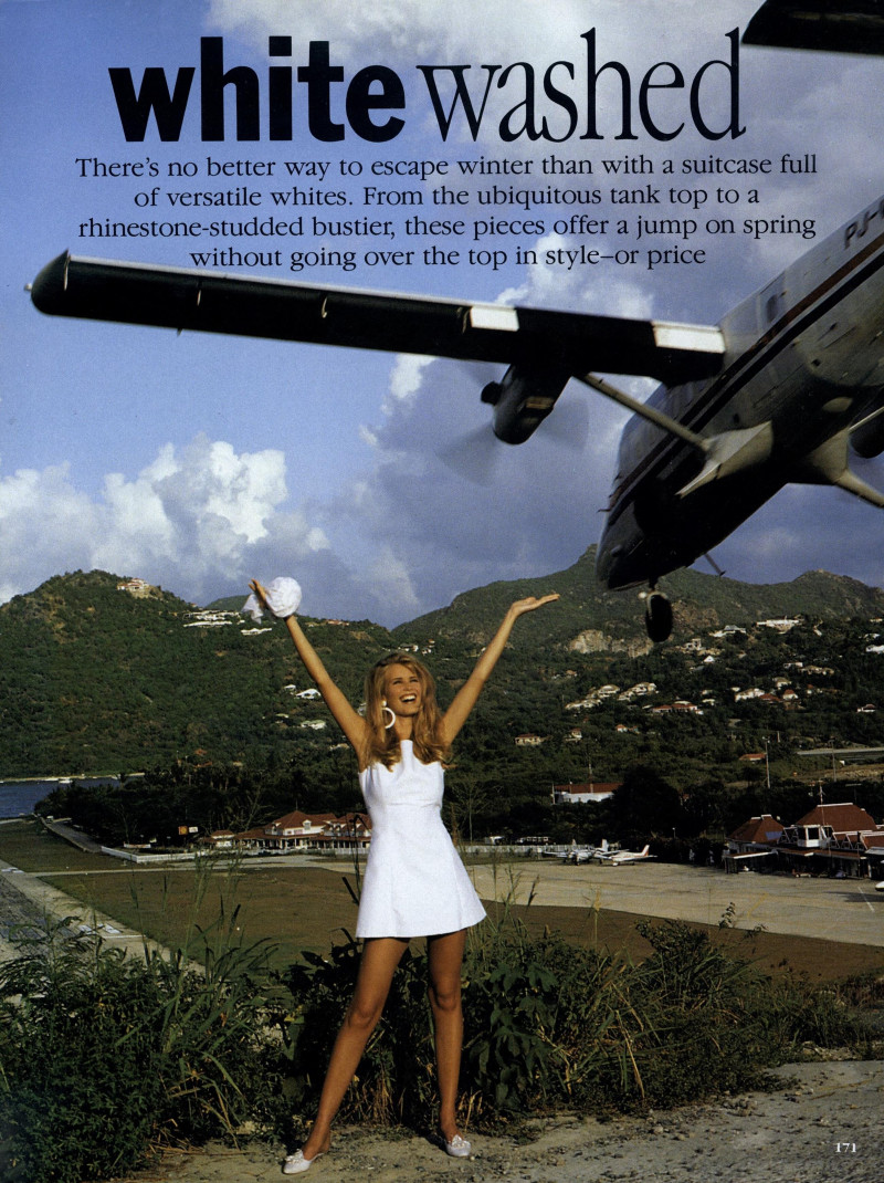 Claudia Schiffer featured in White Washed, January 1992