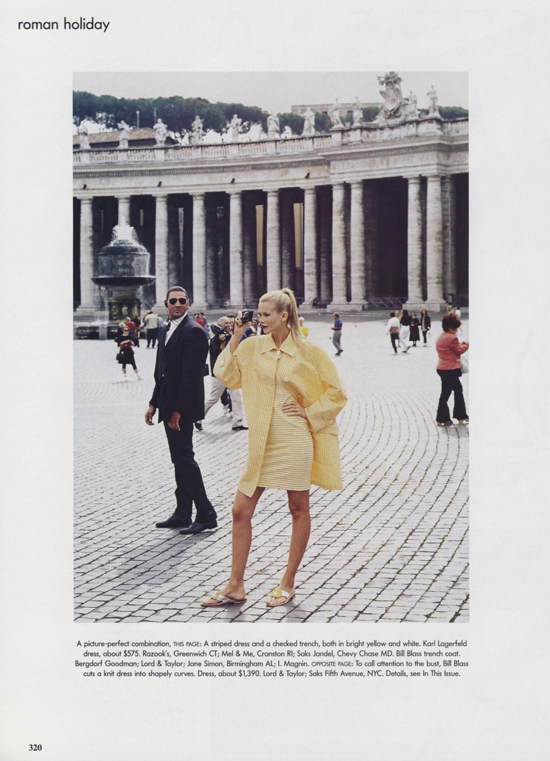 Claudia Schiffer featured in Roman Holiday, December 1994