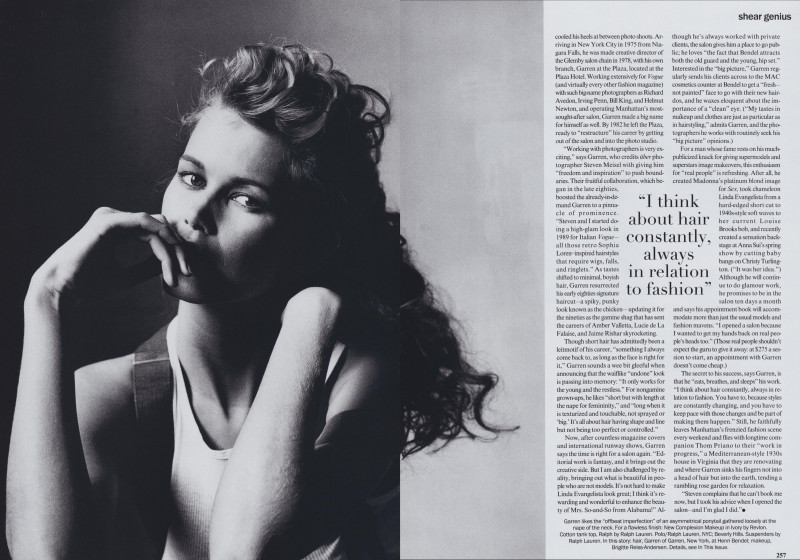 Claudia Schiffer featured in Shear Genius, February 1994