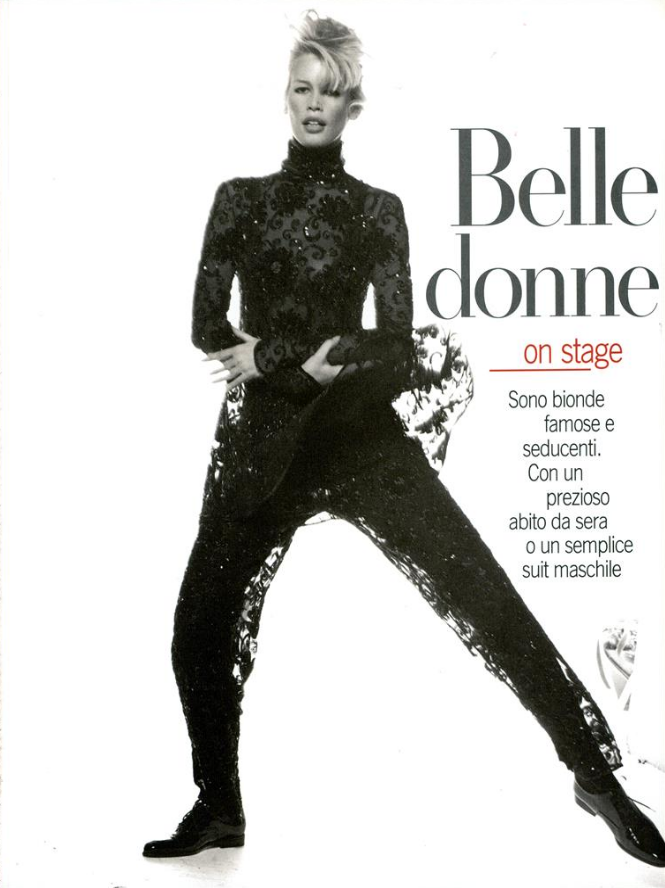 Claudia Schiffer featured in Belle Donne on Stage, December 1994