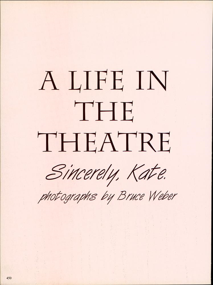 A Life in the Theatre , October 1996