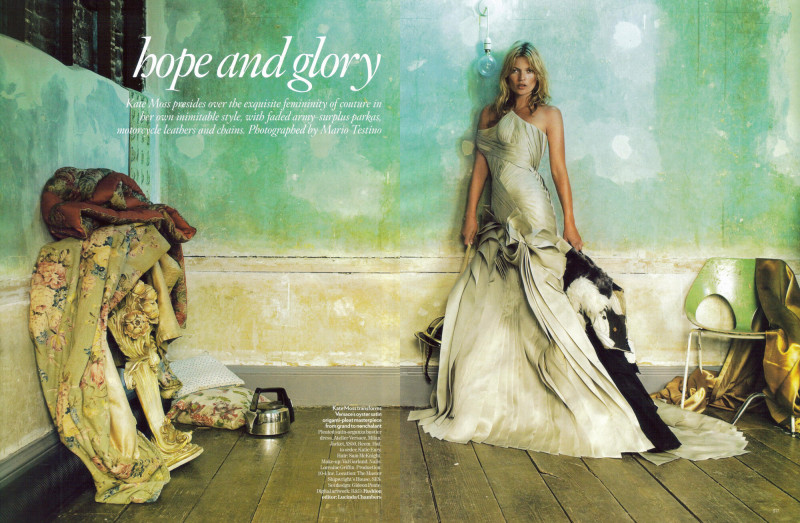 Kate Moss featured in Hope and Glory, October 2008
