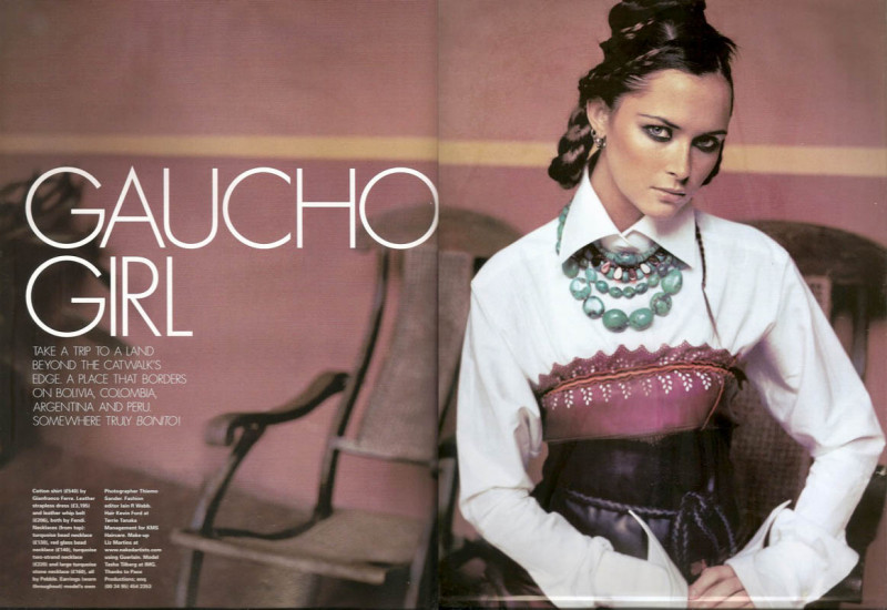 Tasha Tilberg featured in Gaucho Girl, April 2004