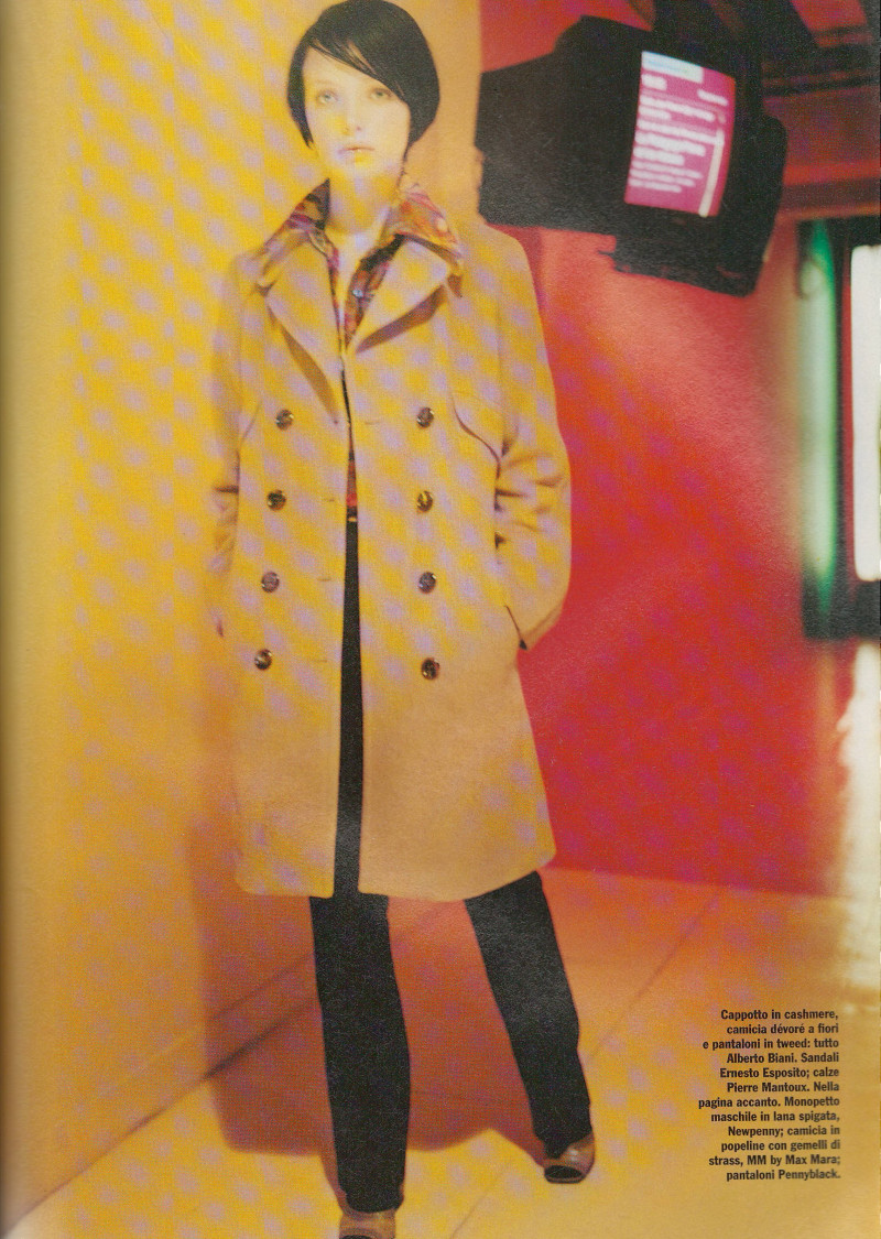 Kim Lemanton featured in Cappotti, December 1996