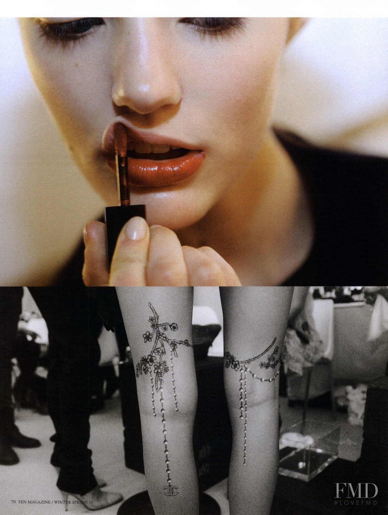 Katie Fogarty featured in Backstage Beauty: Chanel girls get lippy!, December 2009