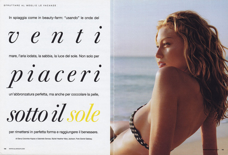 Alyssa Sutherland featured in Venti Piaceri Sotto Il Sole, August 2003