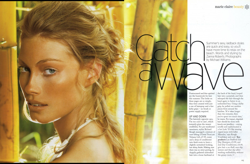 Alyssa Sutherland featured in Catch a Wave, July 2005