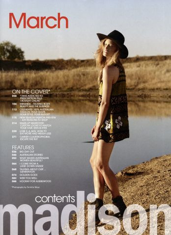 Alyssa Sutherland featured in Madison Country, March 2010