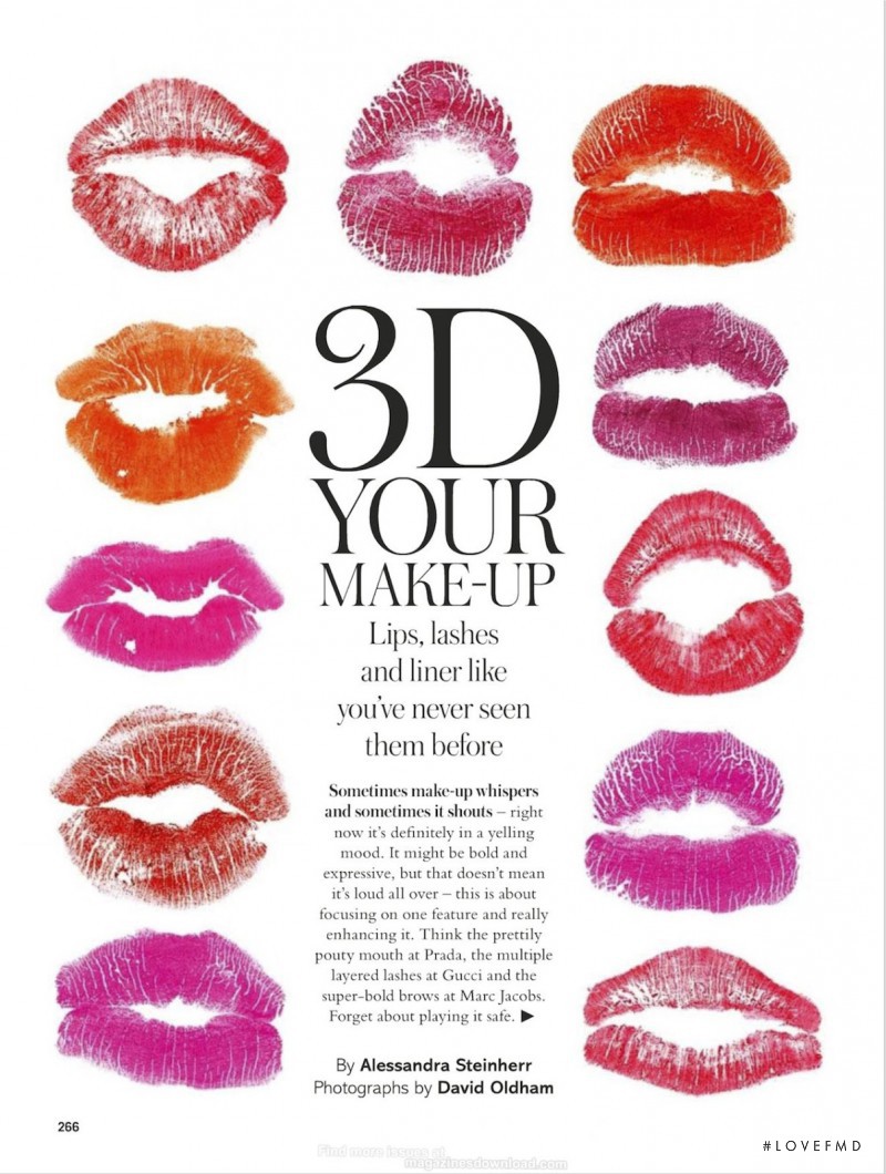 3D Your Make-Up, April 2013