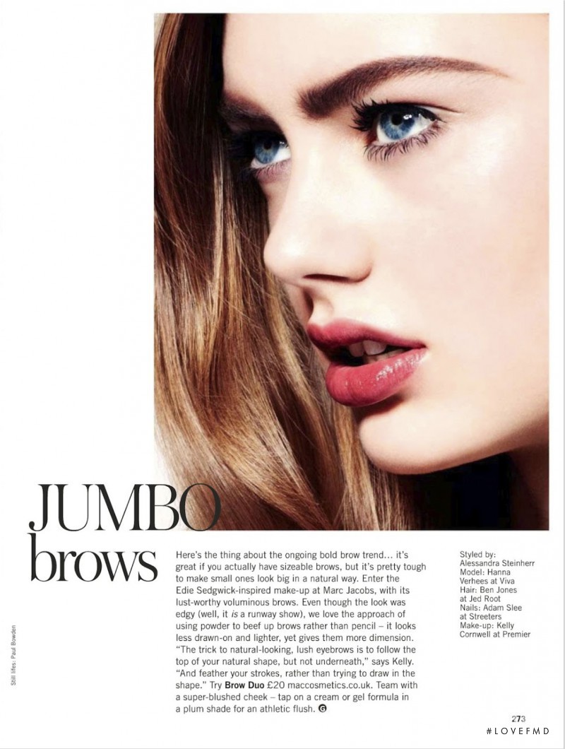 Hanna Verhees featured in 3D Your Make-Up, April 2013