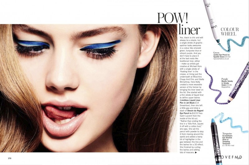 Hanna Verhees featured in 3D Your Make-Up, April 2013