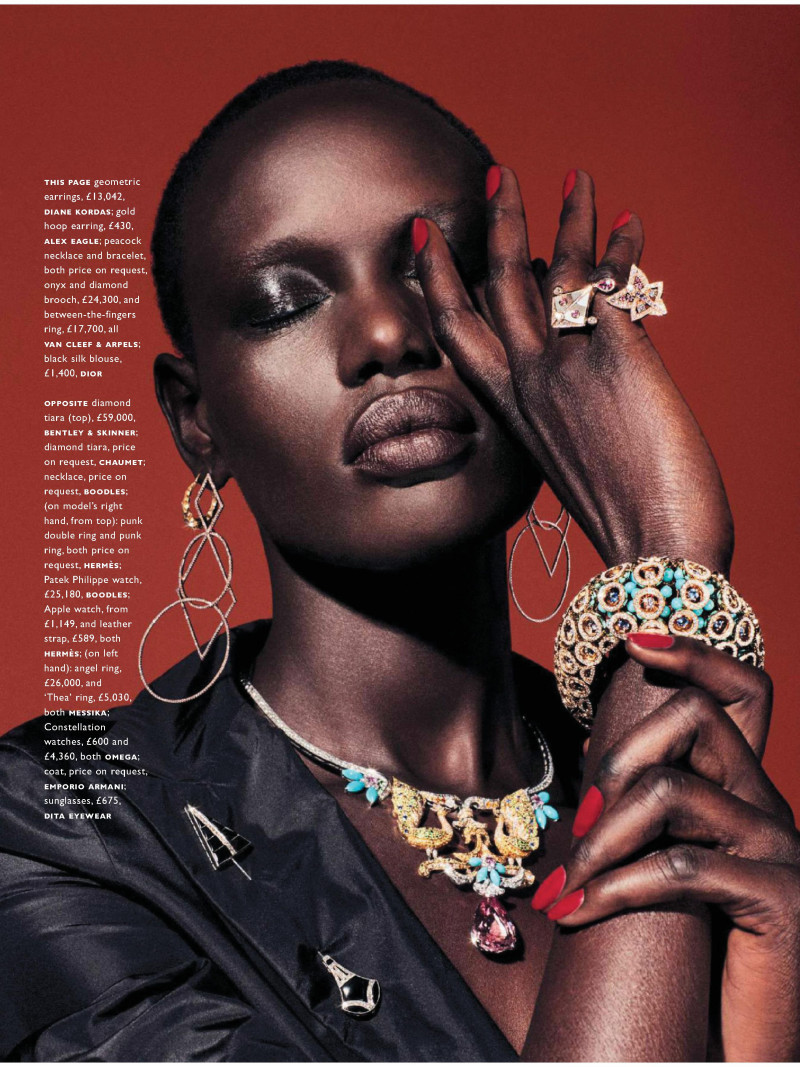 Ajak Deng featured in Material Girl, November 2017