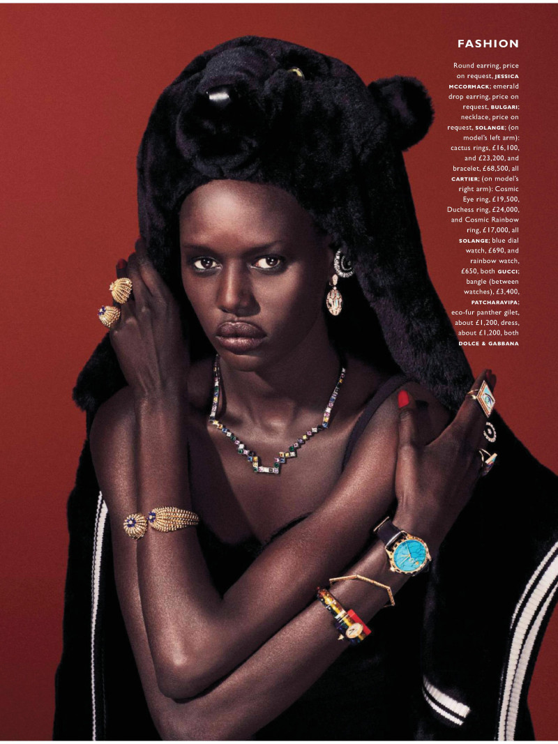 Ajak Deng featured in Material Girl, November 2017