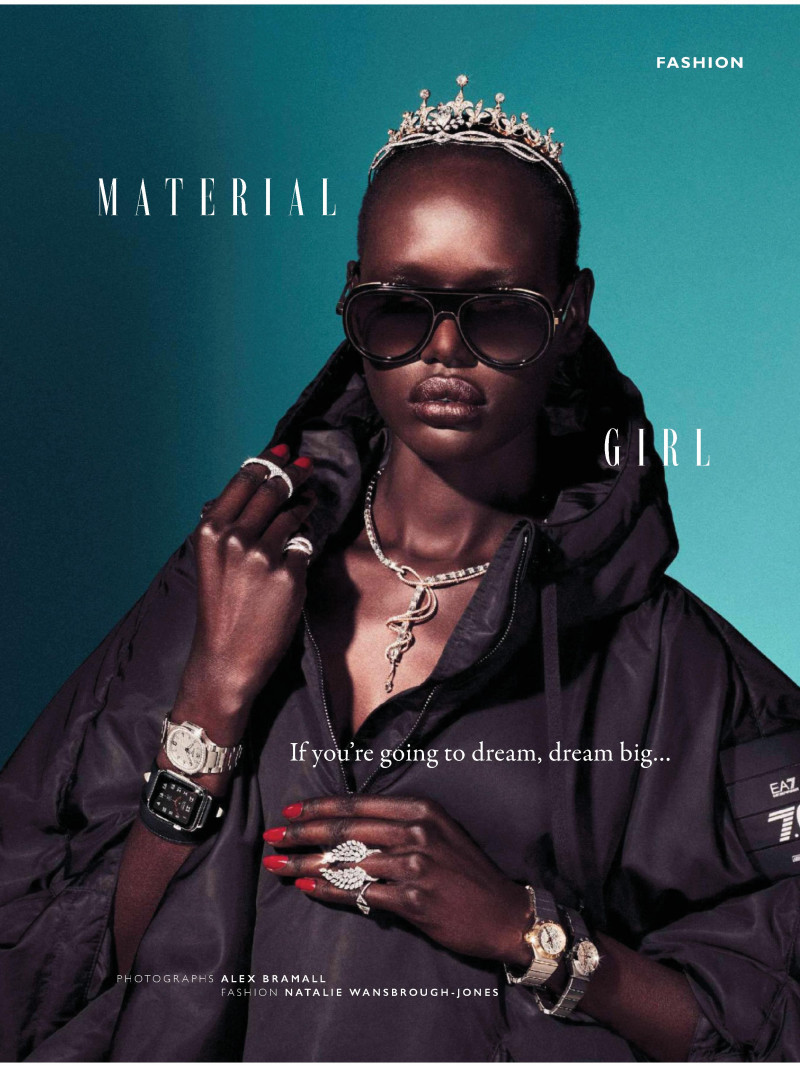 Ajak Deng featured in Material Girl, November 2017