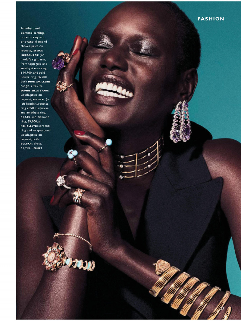 Ajak Deng featured in Material Girl, November 2017