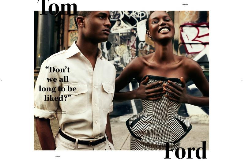 Ajak Deng featured in Tom Ford Special, February 2012