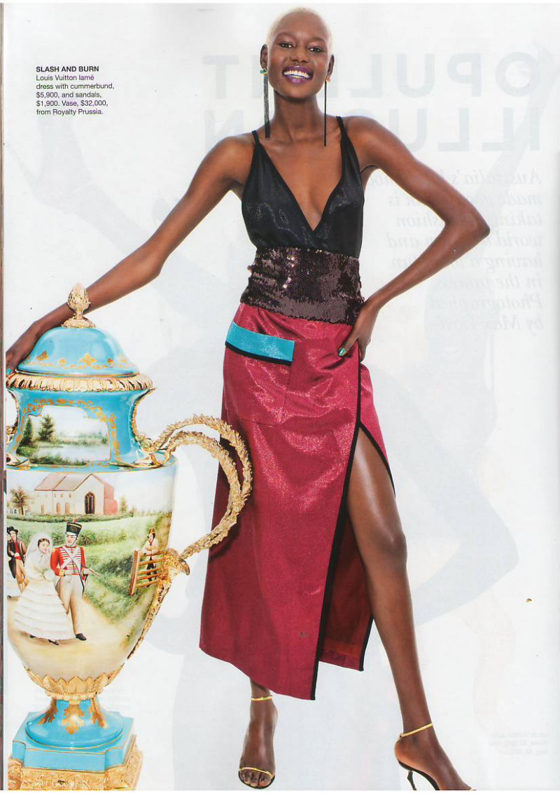 Ajak Deng featured in Opulent Illusion, March 2011