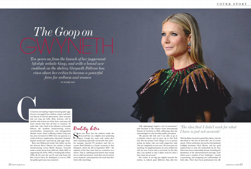 Gwyneth Paltrow featured in Gwyneth Paltrow, March 2019