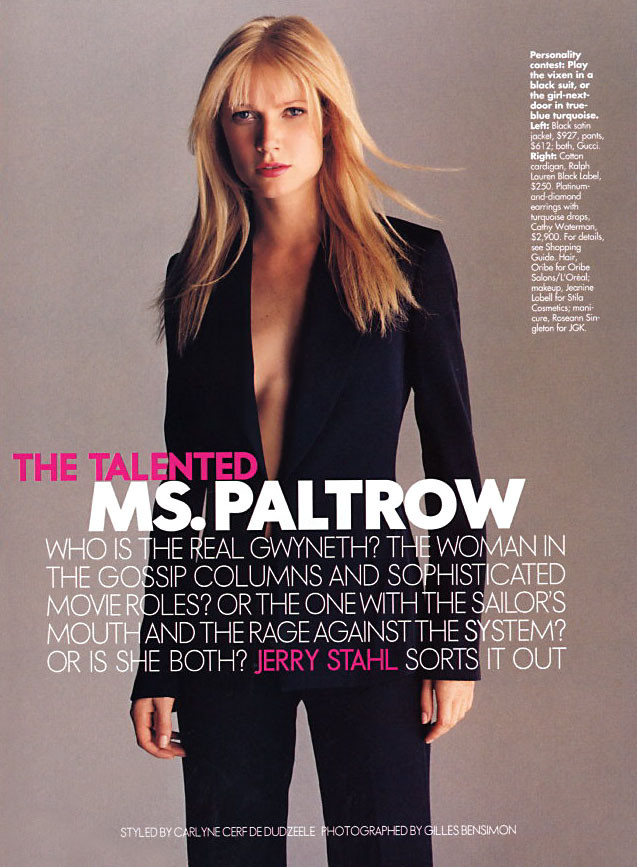 Gwyneth Paltrow featured in The Talented Ms. Paltrow, November 2000