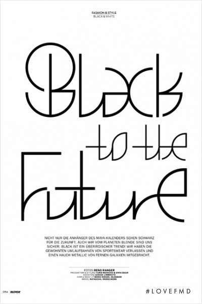Black To The Future, September 2012