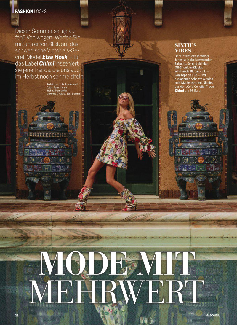 Elsa Hosk featured in Mode Mit Mehrwert, August 2019