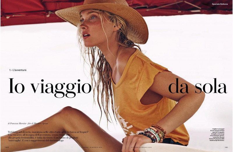 Elsa Hosk featured in Io Viaggio Da Sola, May 2019