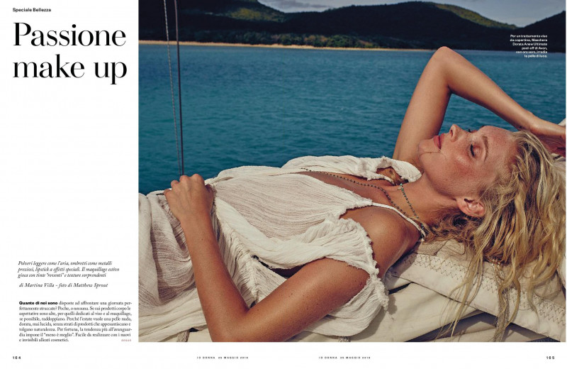 Elsa Hosk featured in Passione make up, May 2019