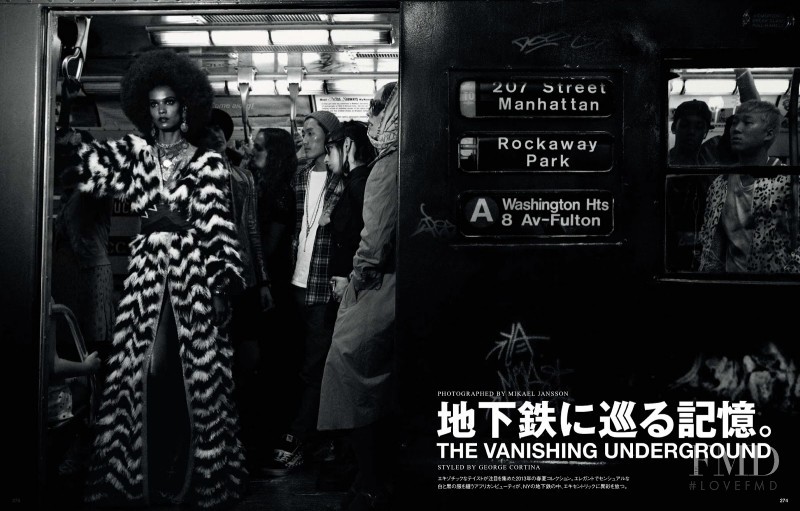 Liya Kebede featured in The Vanishing Underground, April 2013