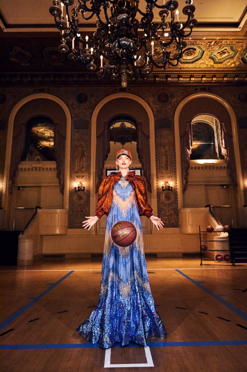 Elsa Hosk featured in Baroque Basketball, August 2018