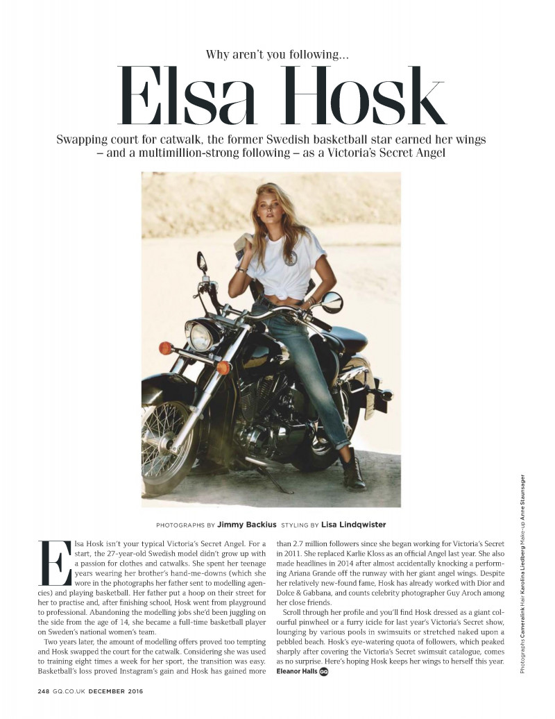 Elsa Hosk featured in Elsa Hosk, December 2016