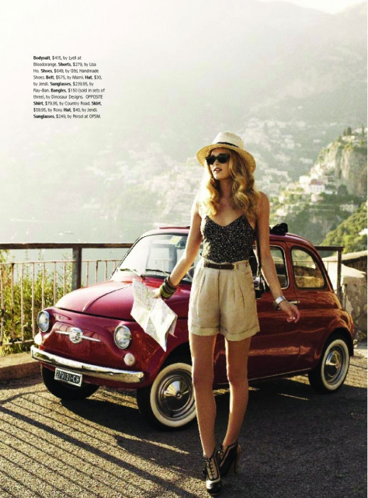 Elsa Hosk featured in The Accidental Tourist, February 2009