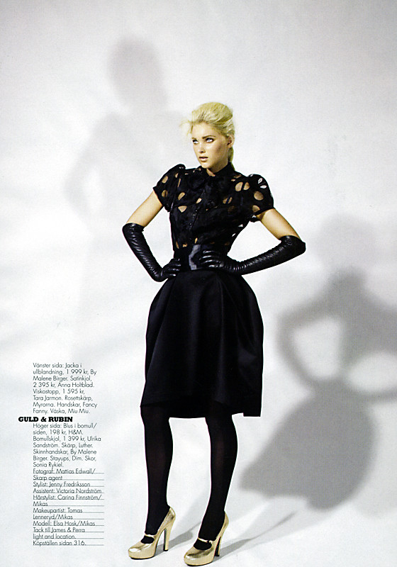 Elsa Hosk featured in Die Neue Diva, December 2006