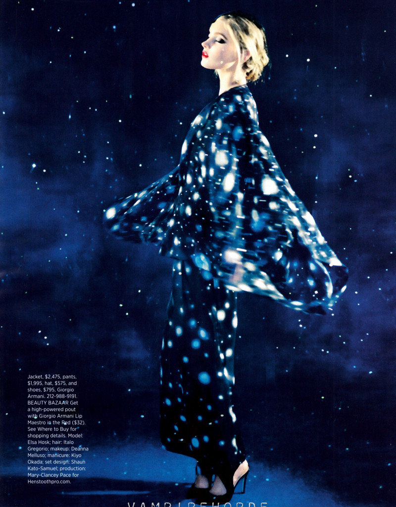 Elsa Hosk featured in Armani’s Stars, April 2013