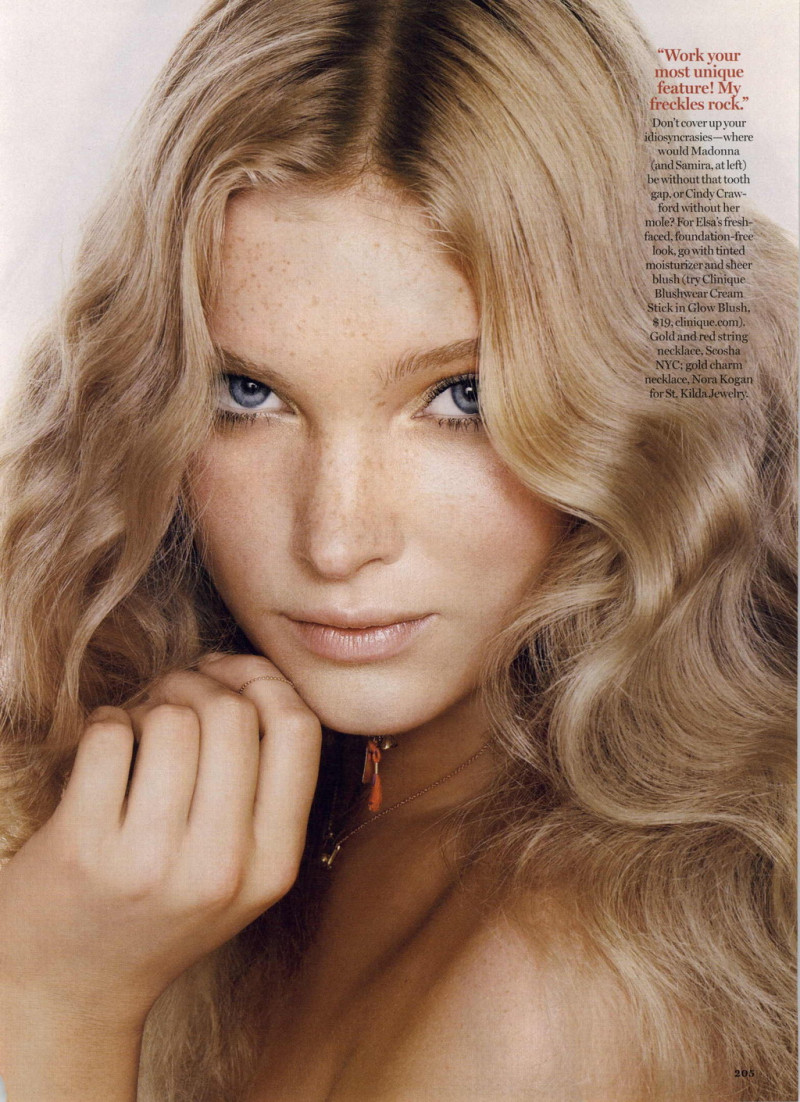 Elsa Hosk featured in Six Skin Secrets Every Model Knows, May 2009