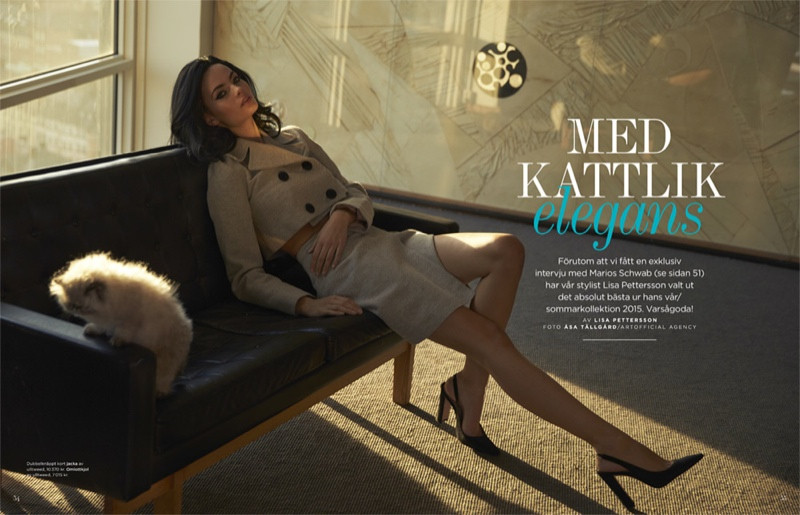 Moa Aberg featured in Med Kattlik Elegans, April 2015