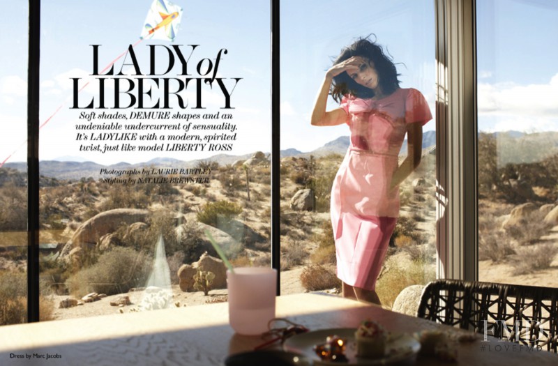 Liberty Ross featured in Lady Of Liberty, March 2013