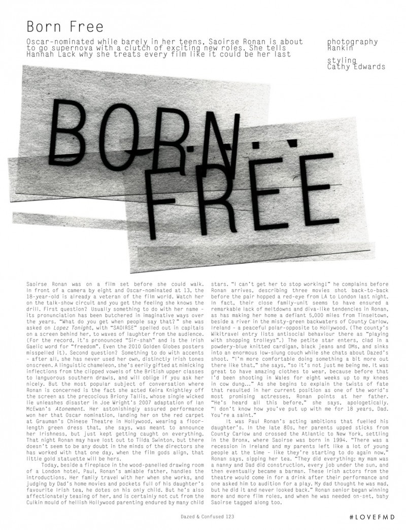 Born Free, April 2013