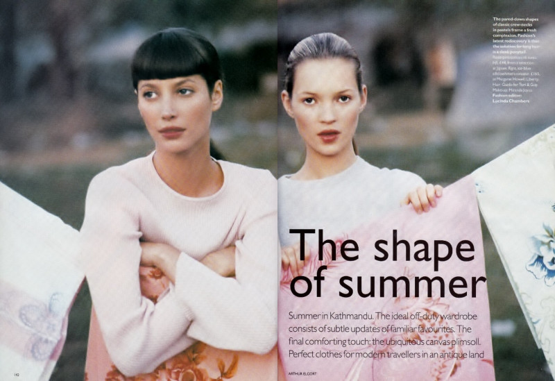 Christy Turlington featured in The Shape of Summer, June 1994