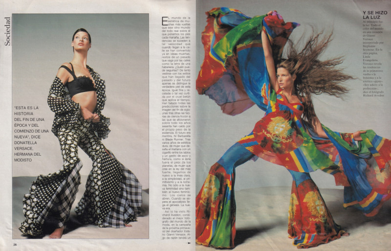 Linda Evangelista featured in Las mujeres del 2000, March 1993
