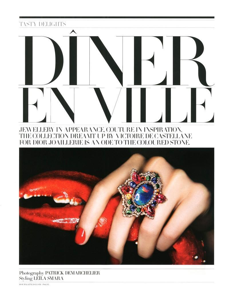 Lily Donaldson featured in Diner En Ville, October 2012