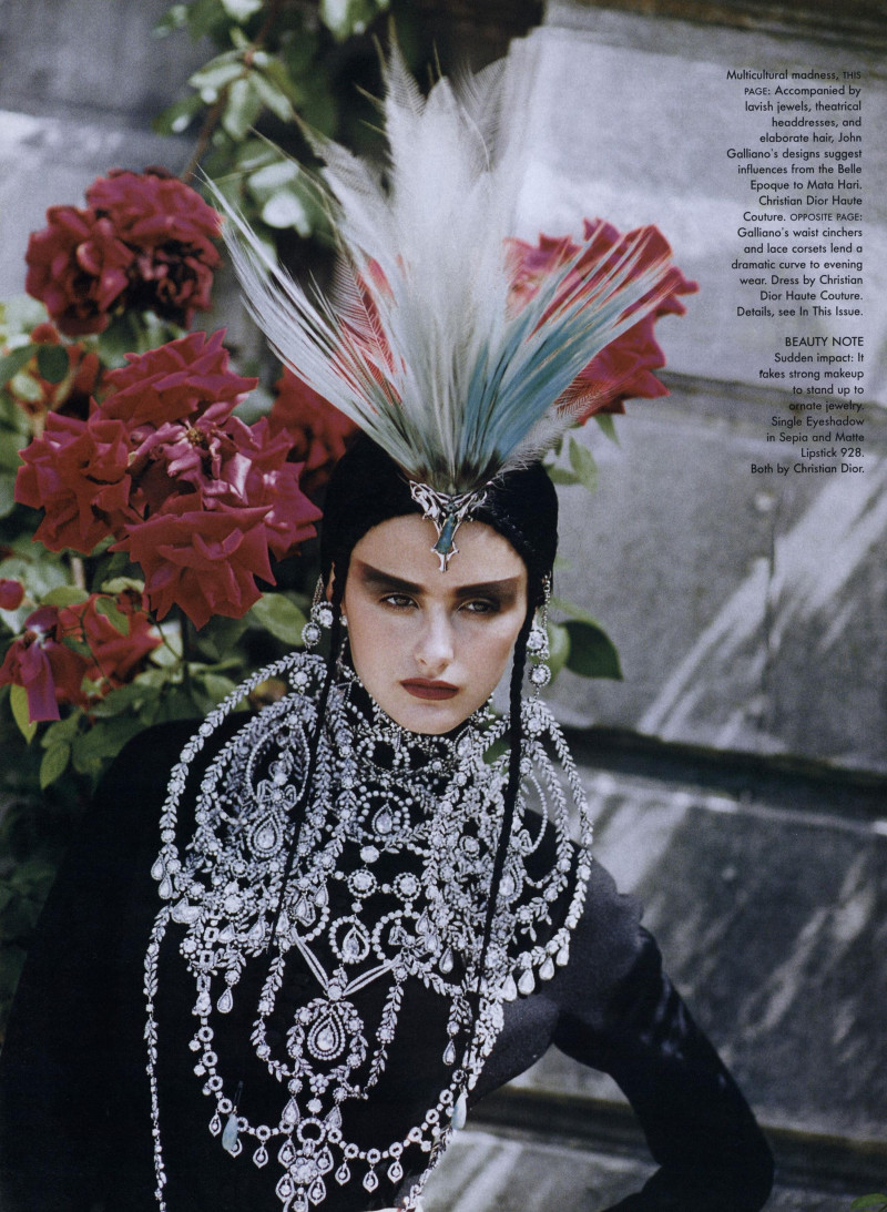 Kylie Bax featured in Couture\'s Glorious Excess, October 1997