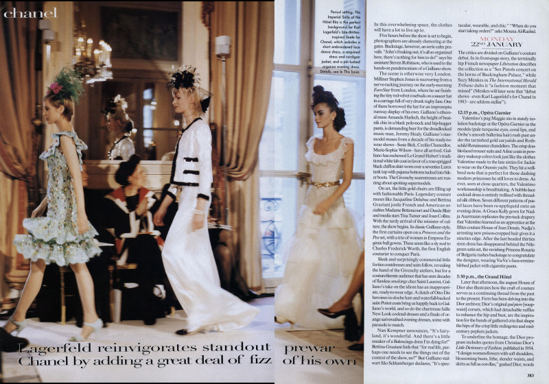 Christina Kruse featured in Couture\'s Front Lines, March 1996